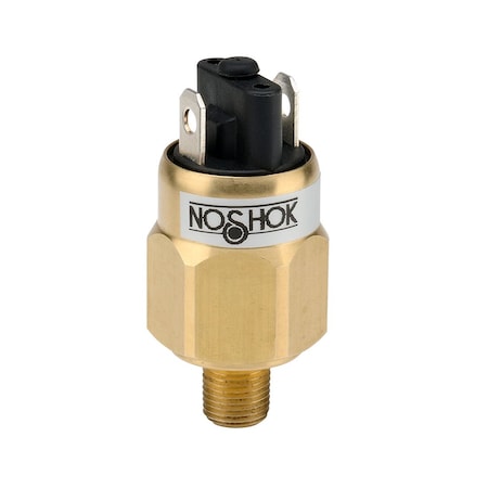 100 Series Pressure Switch, Brass,  SPST, NC, 1/8 NPT, -3 To -25Hg Vac,  Weatherpack Shroud